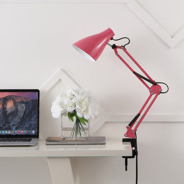 Odile 28.5" Classic Industrial Adjustable Articulated Clamp-On LED Task Lamp - JONATHAN Y